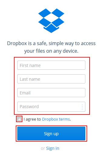 free dropbox account.